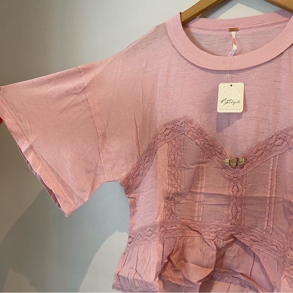 Nwt Free People Fall In Love Tee in Lilac Wine size Small - Picture 8 of 10
